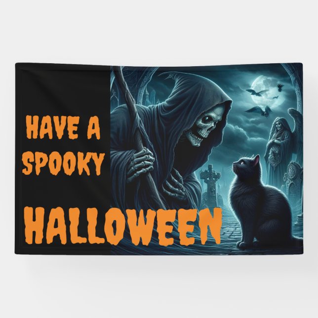 Have A Spooky Halloween Grim Reeper Banner (Horizontal)