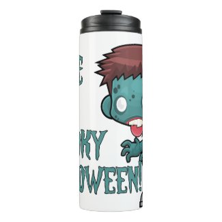 Have a Spooky Spooktastic Halloween cartoon zombie Thermal Tumbler