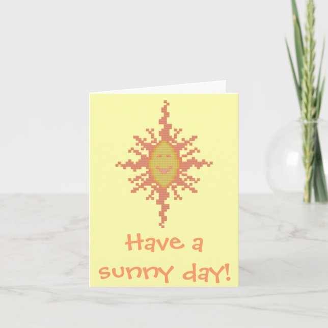 Have a sunny day! Sunburst Notecard (Front)