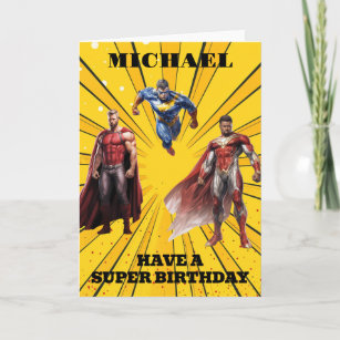 Have a Super Birthday Superhero Boy Card