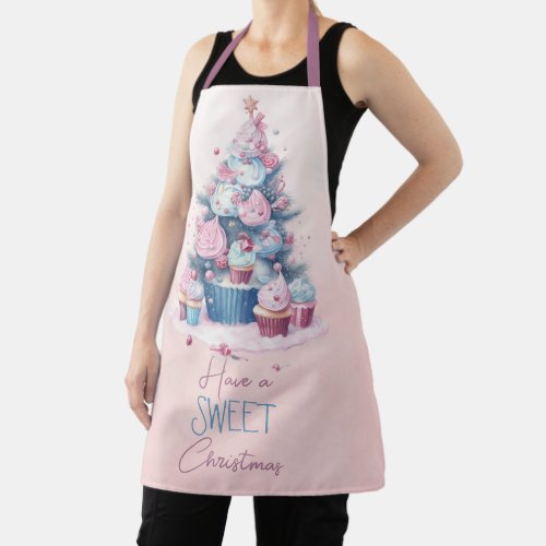 Have A Sweet Christmas Cupcakes and Cookies Apron