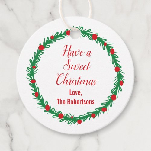 Have a Sweet Christmas Gift Tag Holiday Treat Favor Tags