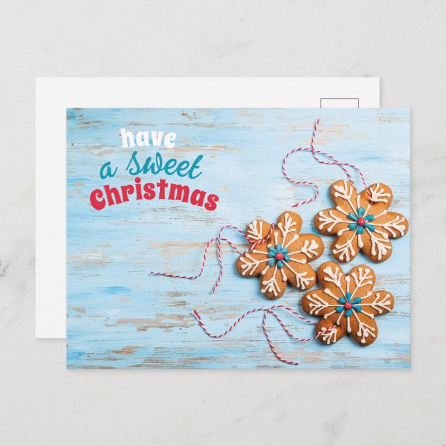 Have A Sweet Christmas Gingerbread Postcard (Front/Back)
