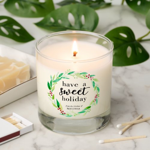 Have a Sweet Holiday Baked Goods Christmas Wreath Scented Candle