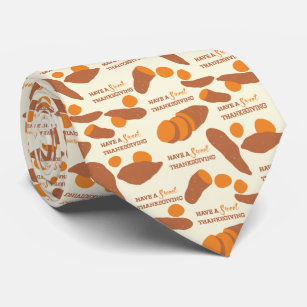 Have a Sweet Thanksgiving Patterned Sweet Potatoes Neck Tie