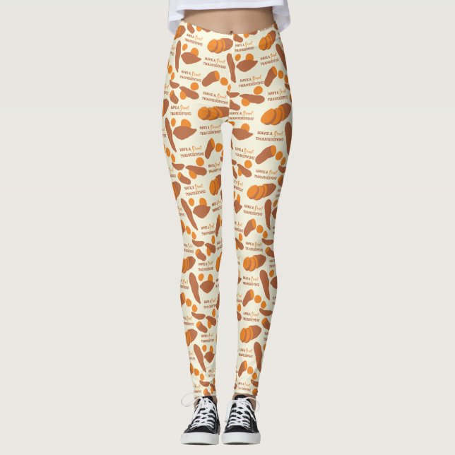 Have a Sweet Thanksgiving Sweet Potatoes Leggings (Front)