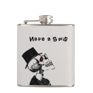 Have a Swig Inviting Skull Flask