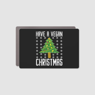 have a vegan christmas car magnet