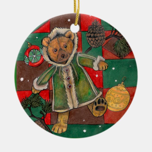 Have a Very Beary Christmas! ~ornament Ceramic Ornament (Front)