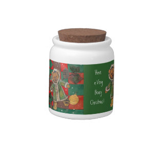 Have a Very Beary Christmas!~teddy bear cookie jar