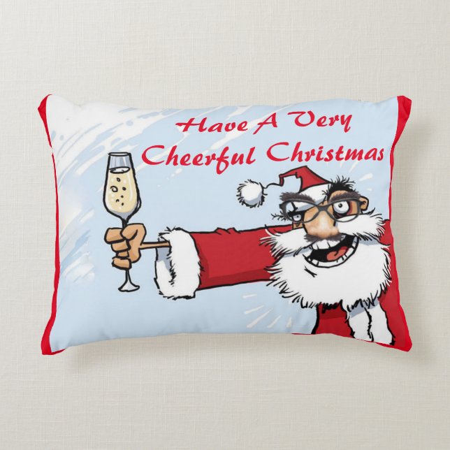 **HAVE A VERY "CHEERFUL" CHRISTMAS** ACCENT PILLOW (Front)