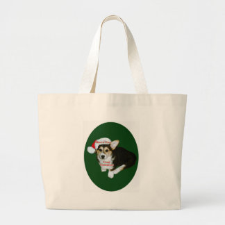 Have a Very Corgi Christmas- Gimli Large Tote Bag