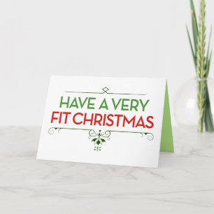 Have a Very FIT Christmas Fitness Motivation Holiday Card