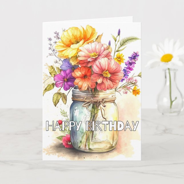 Have A Very Happy Birthday Card (Small Plant)