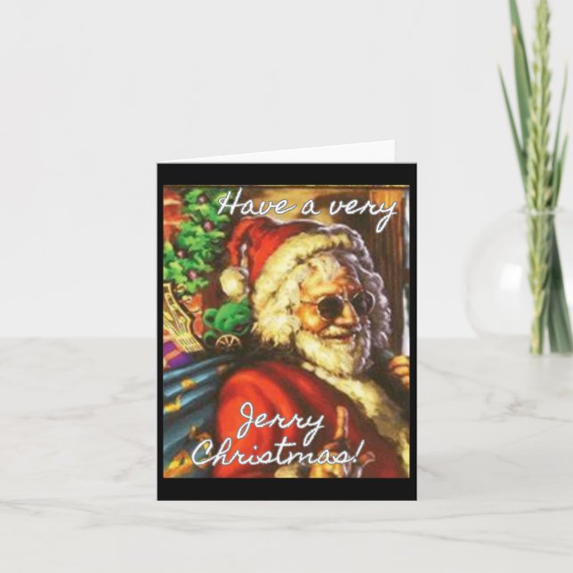 Have A Very Jerry Christmas Garcia Santa Holiday  Card (Front)