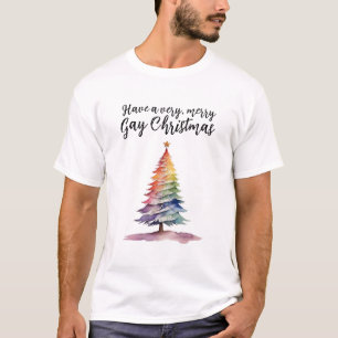 Have a very, merry gay Christmas rainbow tree T-Shirt