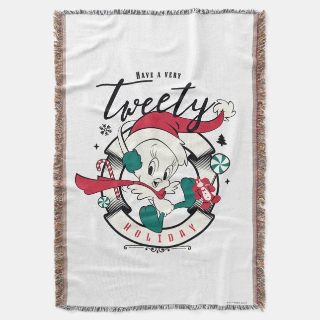 Have A Very TWEETY™ Holiday Throw Blanket (Front Vertical)