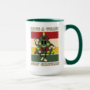 Have a Volley Jolly Christmas. Funny Pickleball Mug