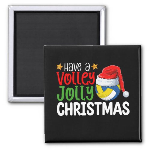 Have a Volley Jolly Christmas Volleyball Holiday Magnet