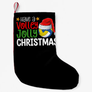 Have a Volley Jolly Christmas Volleyball Holiday Small Christmas Stocking