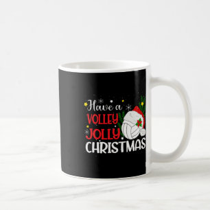 Have A Volley Jolly Christmas Volleyball Santa Hat Coffee Mug