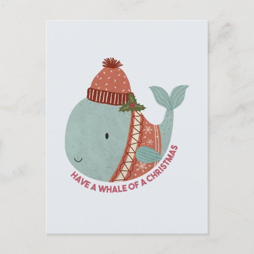  Have a Whale of a Christmas Postcard