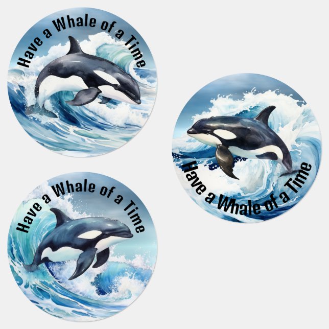 "Have a Whale of a Time" Pivotal Idiom with Orca Labels (Group)