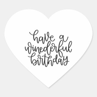 have a winderful birthday heart sticker