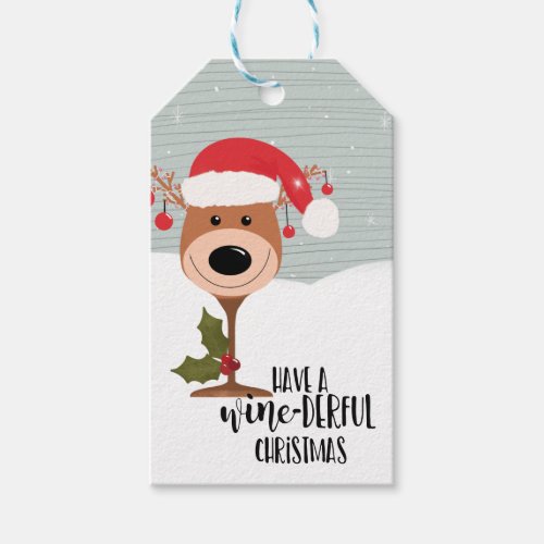 have a wonderful christmas wine_derful funny wine gift tags