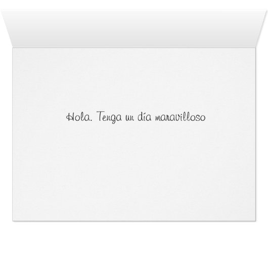 Have a wonderful Day-Spanish language Cards (Inside Horizontal (Bottom))