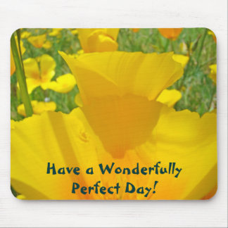 Have a Wonderfully Perfect Day! mousepad Poppies