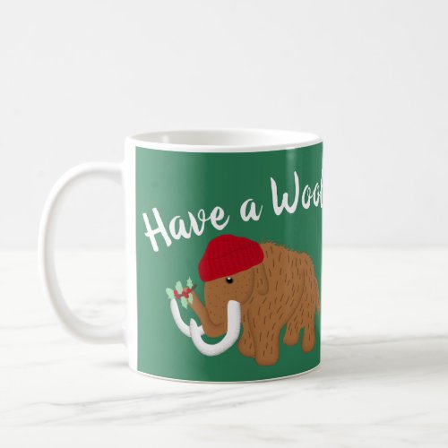 Have a Woolly Cool Yule Funny Mammoth Christmas Coffee Mug