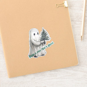 Have a Yule That's Ghoul Christmas Ghost Tree Sticker