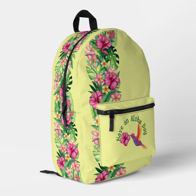 Have An Aloha Day Printed Backpack (Back Corner Left)