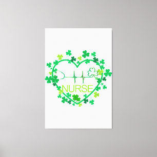 Have An Australian Shepherd Dog Lucky Charm St Pat Canvas Print