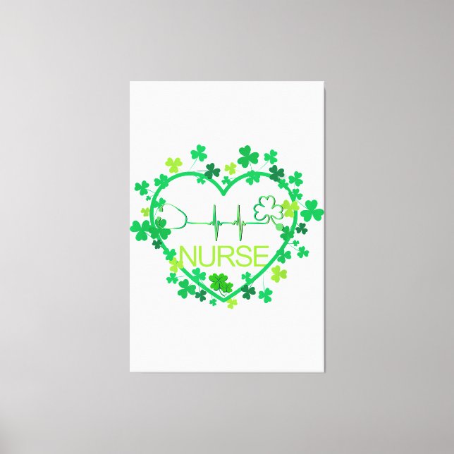 Have An Australian Shepherd Dog Lucky Charm St Pat Canvas Print (Front)