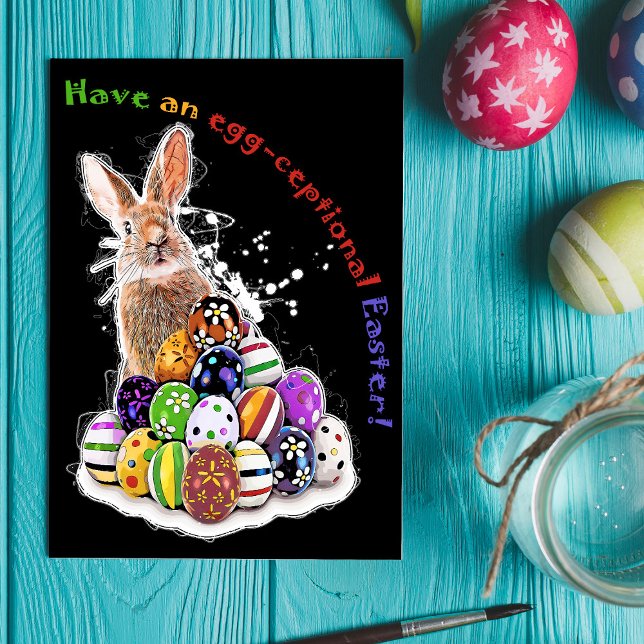 Have an egg-ceptional Easter! Easter Bunny Eggs Note Card (Have an egg-ceptional Easter! Easter Bunny Eggs. Note Card )