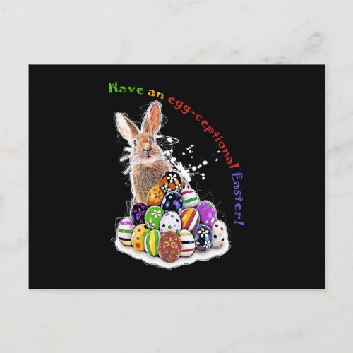 Have an egg_ceptional Easter Easter Bunny Eggs Postcard