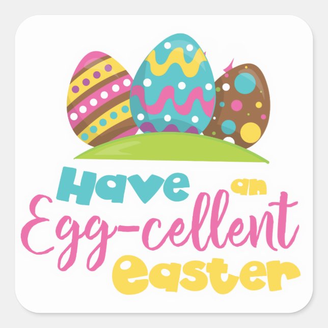Have an eggcellent Easter word art sticker (Front)