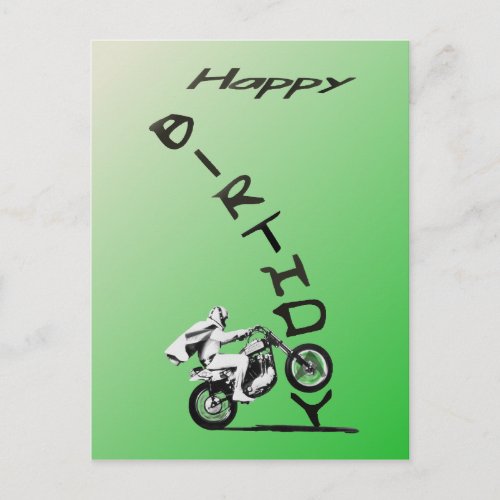 HAVE AN EVEL BIRTHDAYgreen Postcard