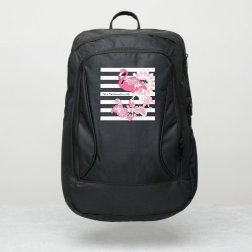 Have An Extraordinary Life _ Pink Flamingo Port Authority Backpack