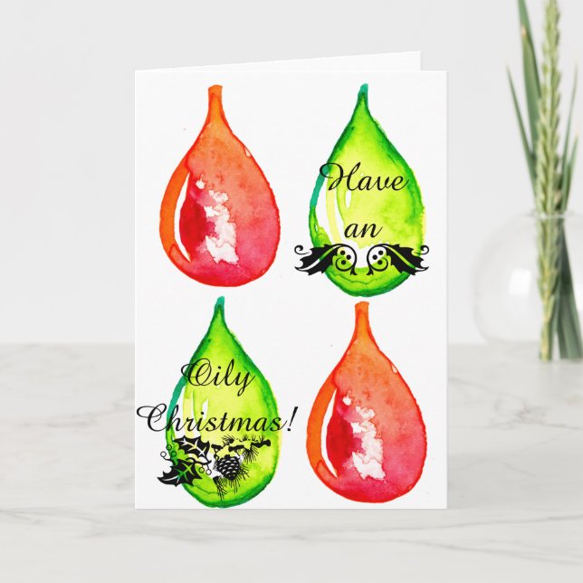 Have an Oily Christmas! Greeting card (Front)