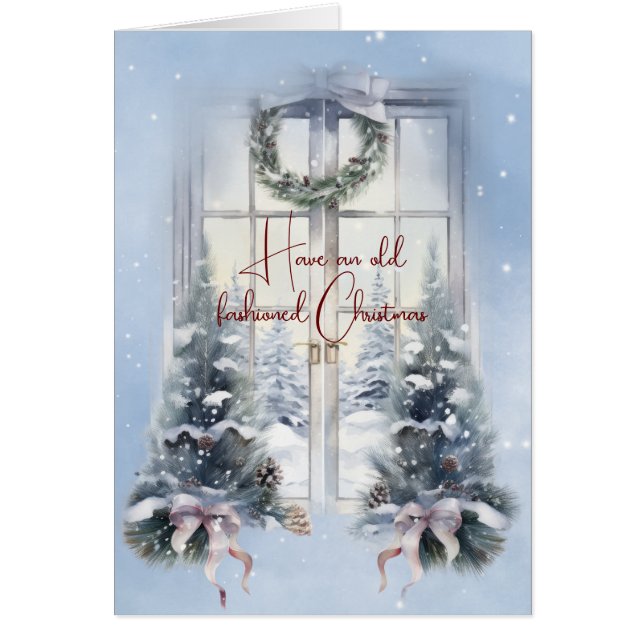 Have An Old Fashioned Christmas Window Cards (Front)