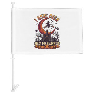 Have Been Ready Halloween Witch Castle Moon_1 Car Flag