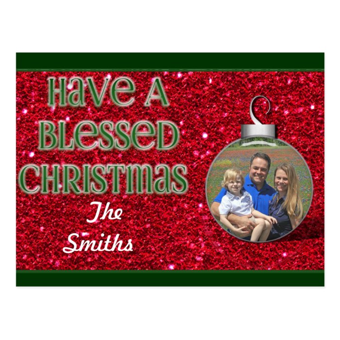 Have  Blessed Christmas Add Picture Text Customize Post Card