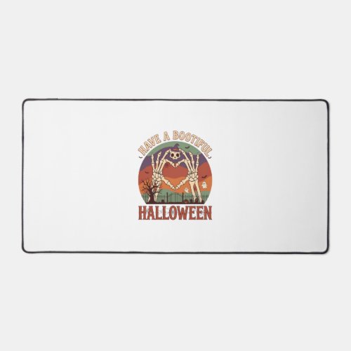 Have Bootiful Halloween Skeleton Hands Cat Skull W Desk Mat