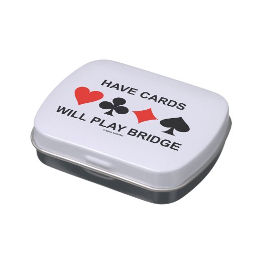 Have Cards Will Play Bridge Four Card Suits Candy Tin (Side)