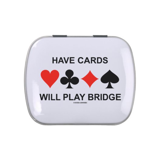 Have Cards Will Play Bridge Four Card Suits Candy Tin (Top)