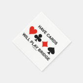 Have Cards Will Play Bridge (Four Card Suits) Paper Napkins (Corner)