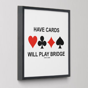 Have Cards Will Play Bridge Four Card Suits Peel And Stick Photo Tile